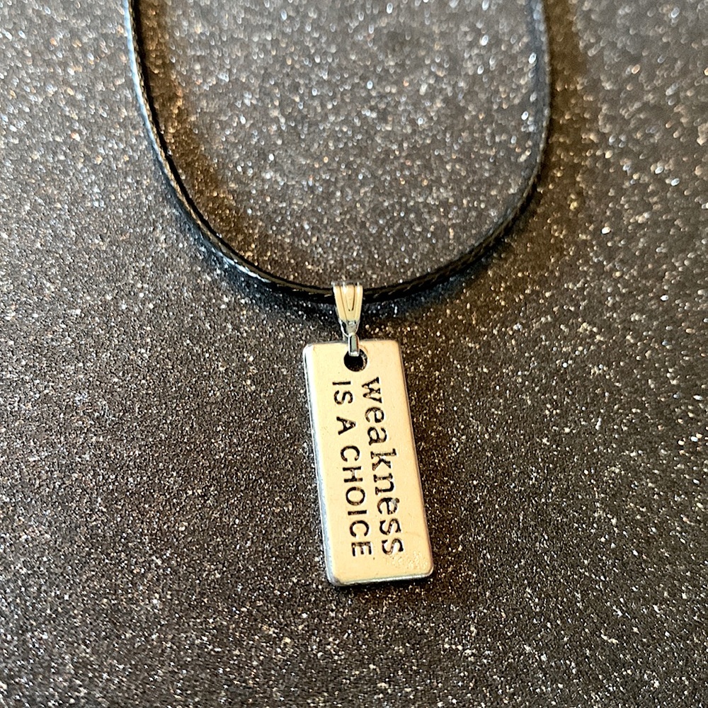 NEW 18” Adjustable Black Cord Necklace Silver Tone Pendant